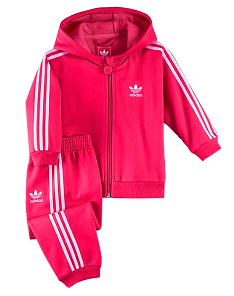 white pink adidas tracksuit